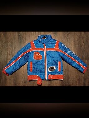 Disney Cars Lightning McQueen Racing Jacket 4 Years (T)  Blue Red Puffer Coat